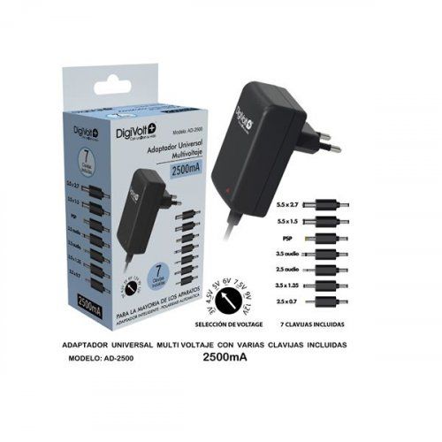 digivolt alimentador universal 2500 mah multivoltage ad 2500