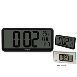 timemark cl jammu reloj de pared digital grande con fecha y temperatur