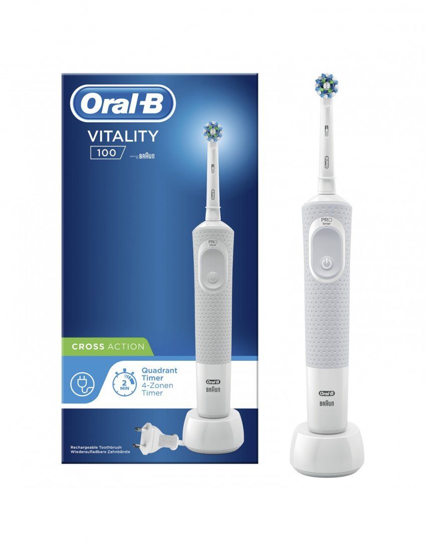 oral b vitality 100 crossaction cepillo de dientes electrico blanco