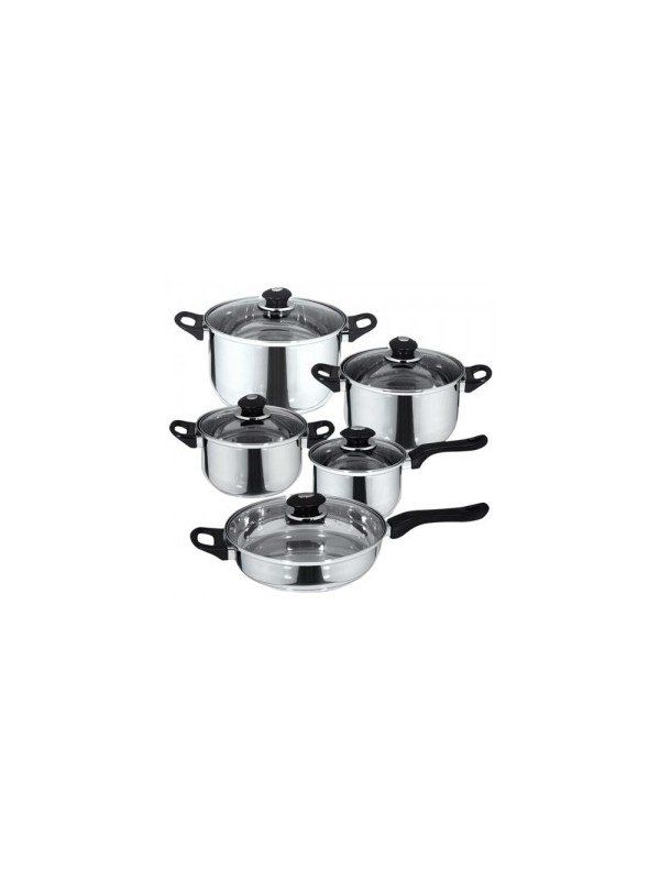 bateria completa 10 piezas inox