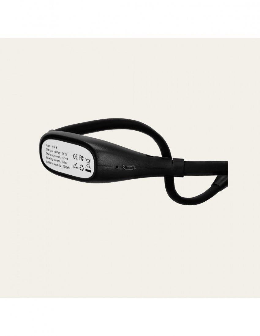 lampara led de lectura ksix para cuello 3 modos de luz ergonomica hasta 20h de autonomia (1)