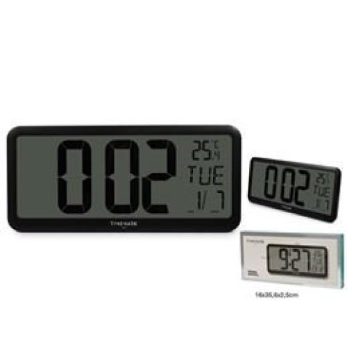 timemark cl jammu reloj de pared digital grande con fecha y temperatur
