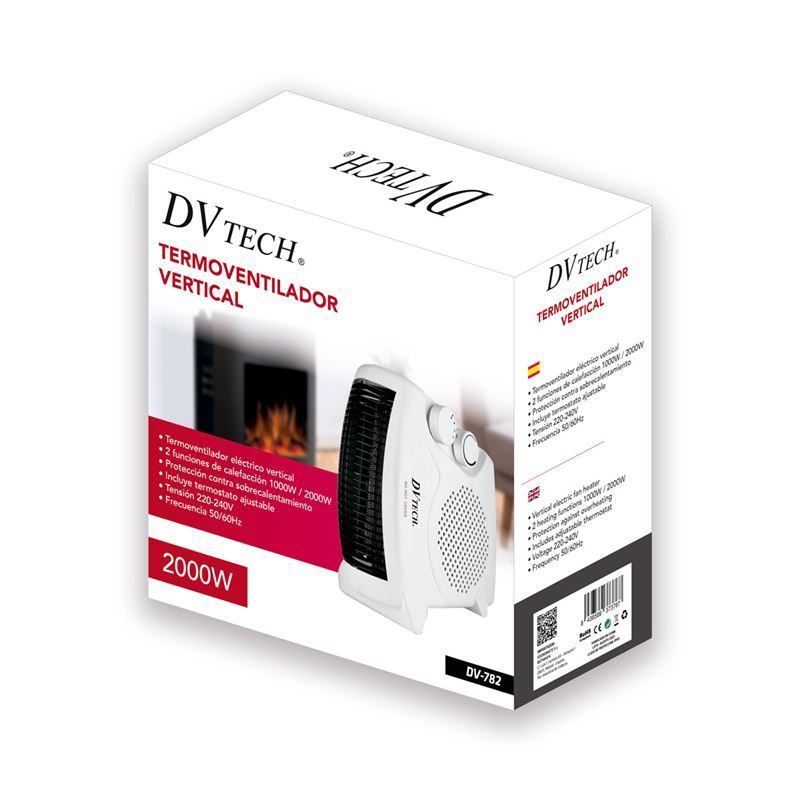 dvtech dv 782 calefactor termoventilador electrico vertical 2000w  1